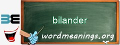 WordMeaning blackboard for bilander